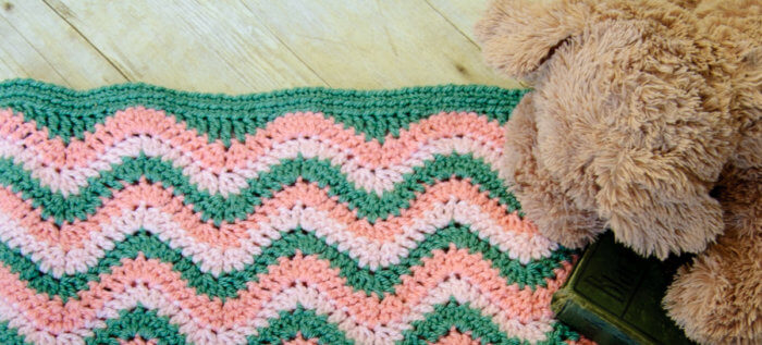 Straight edging for crochet ripple pattern