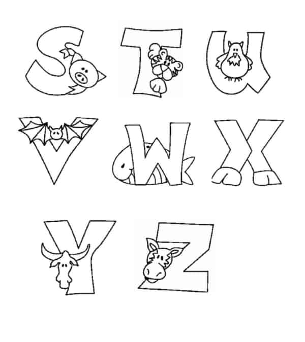 lettres de l'alphabet à peindre