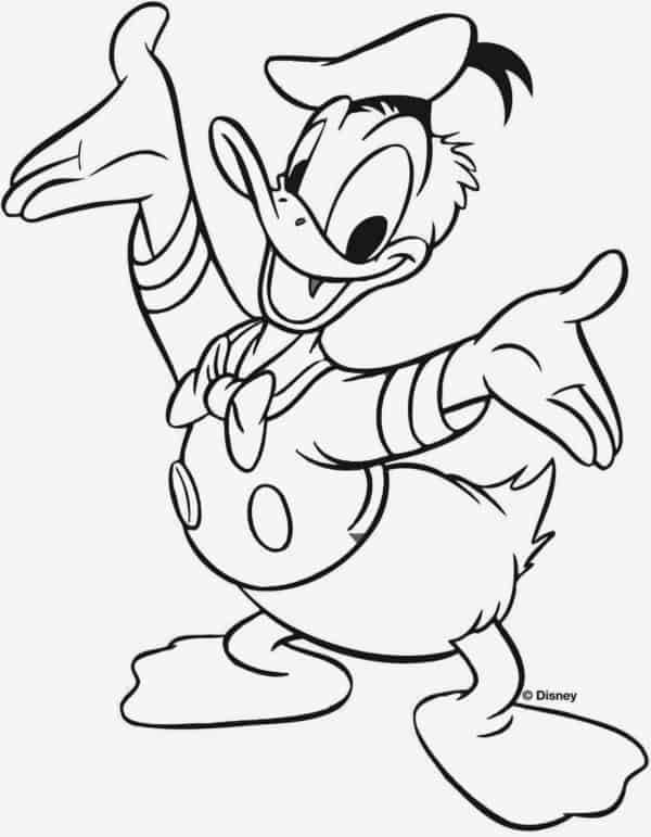 Donald Duck à imprimer et à peindre