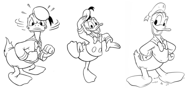 Coloriages Donald Duck