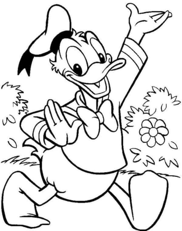 Donald Duck dessin à peindre
