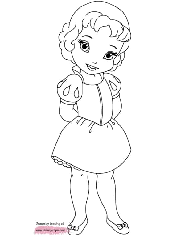 mignon coloriage de Blanche-Neige