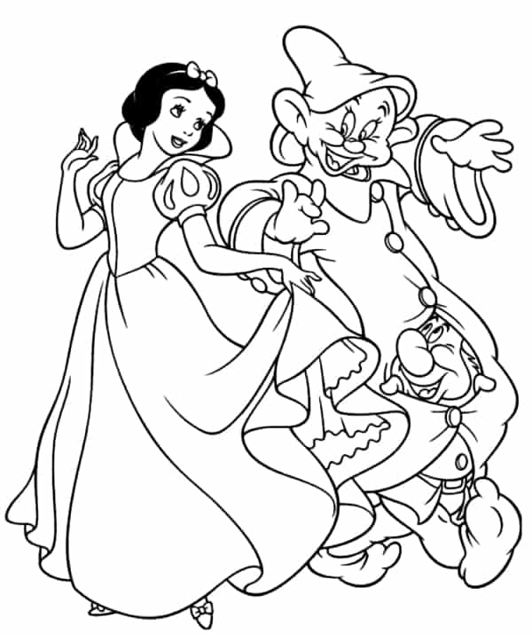 Coloriages de Blanche-Neige