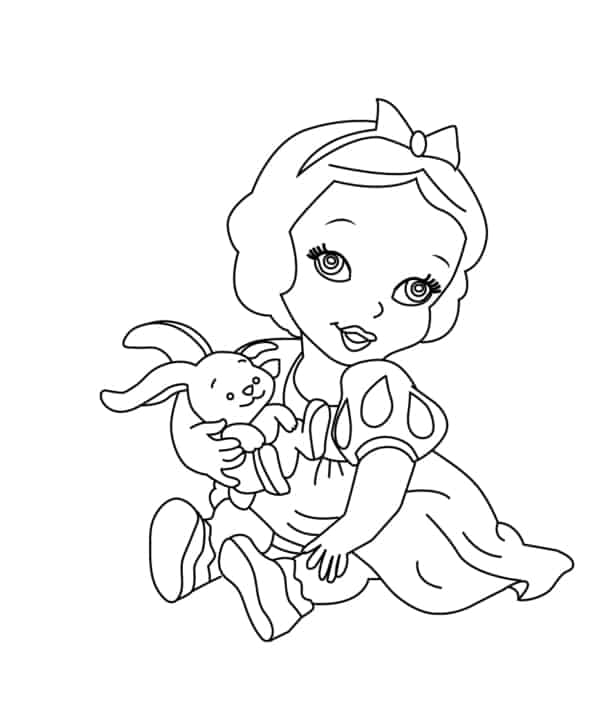 Coloriage bébé Blanche-Neige