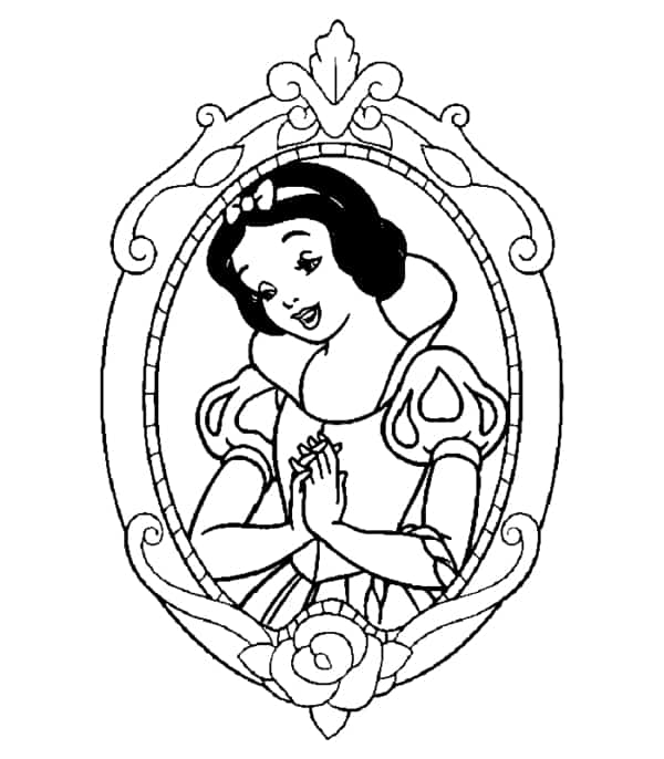 Blanche-Neige dans le miroir à peindre