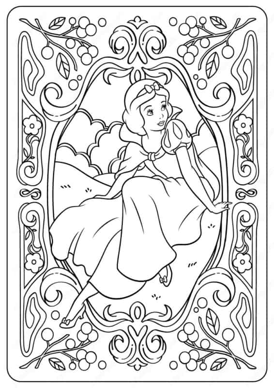   dessin gratuit de Blanche-Neige