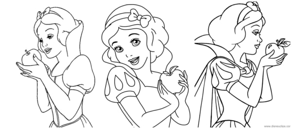 Coloriages de Blanche-Neige