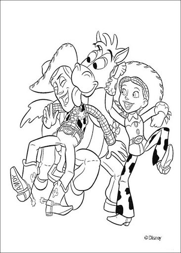 dessiner Jessie et Woody à peindre