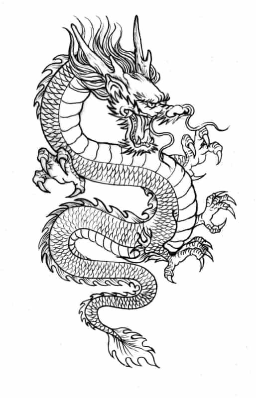 dessin de dragon à imprimer gratuitement