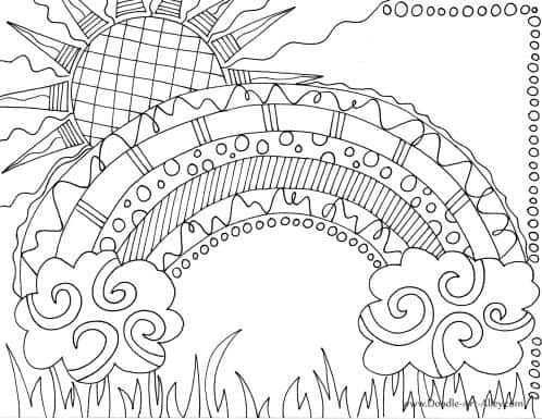 soleil avec des détails coloriage