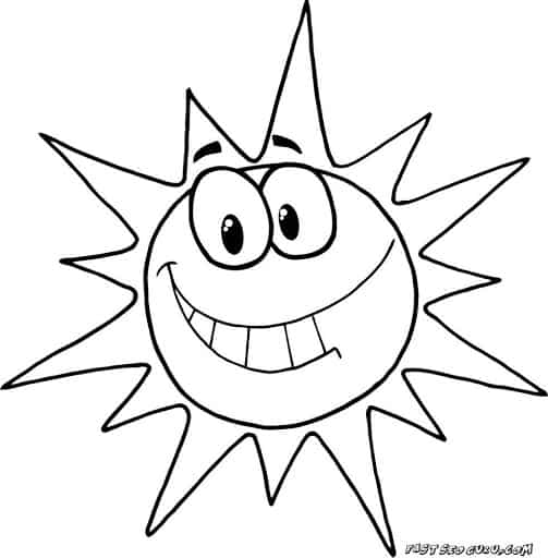 dessin de soleil amusant à peindre