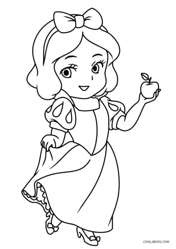 mignon coloriage de Blanche-Neige