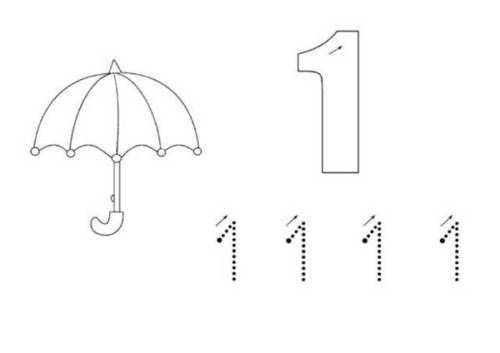 un 1 numéros de dessins à imprimer