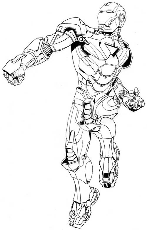 en action Dessins Iron Man