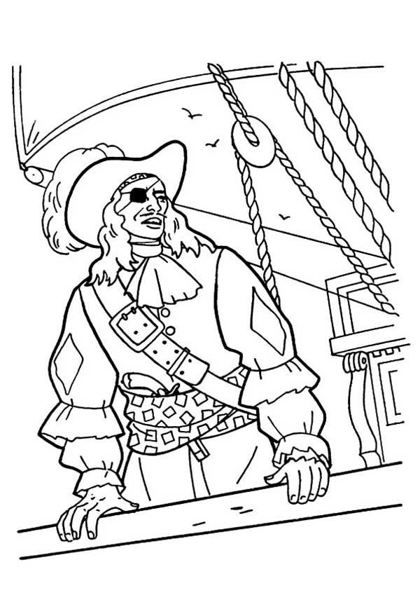 sur le navire sur le bateau pirate