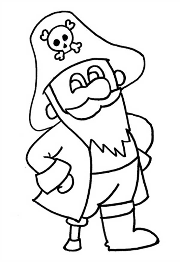 pirate à peindre heureux et content