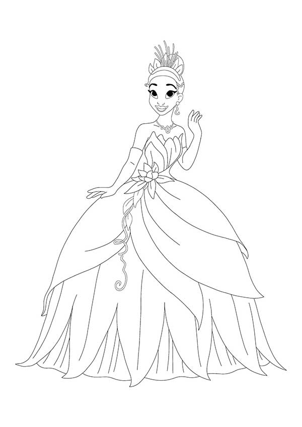 Coloriage Tiana