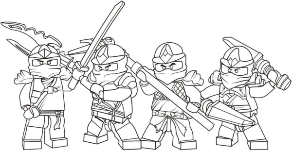Personnages Ninjago à colorier