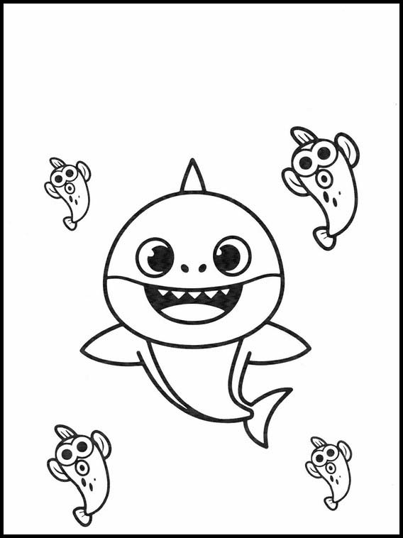 dessin de bébé requin à imprimer