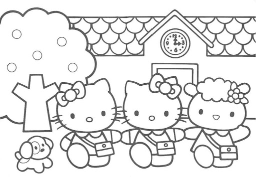 Hello Kitty à imprimer et colorier