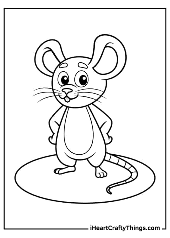 dessin de souris à imprimer et à colorier