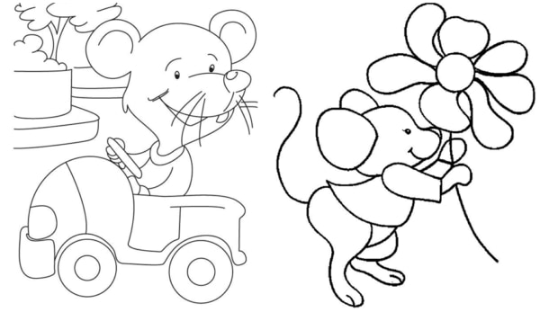 dessins de souris mignons à imprimer gratuitement