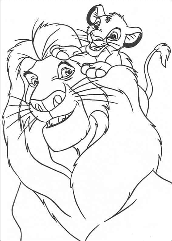 Simba et son père Mufasa