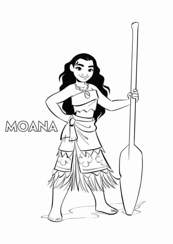 Coloriage de personnage de Vaiana