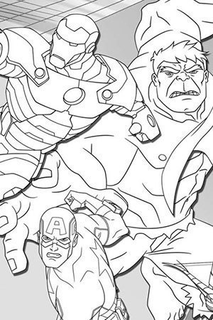 Captain America Iron Man et Hulk