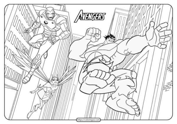 Coloriages de bandes dessinées Avengers