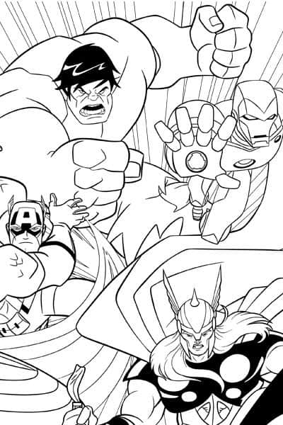 Coloriages de bandes dessinées Avengers