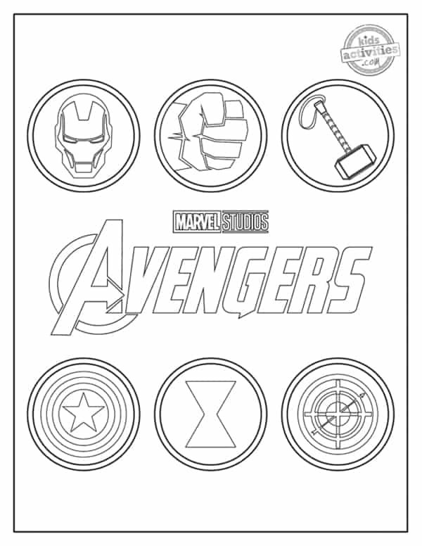 Coloriage de symboles Avengers