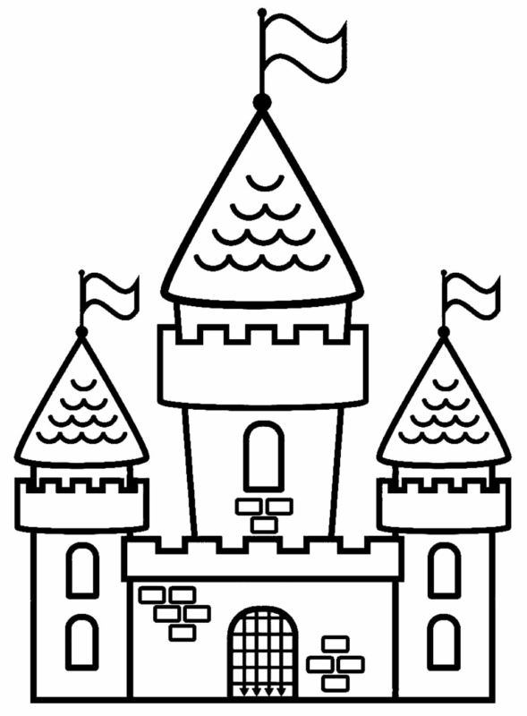 6 châteaux à colorier