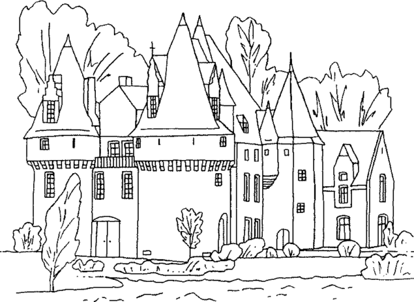 26 coloriages du grand château à imprimer
