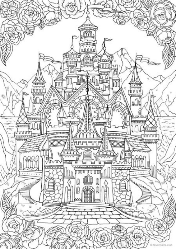 25 coloriages de grand château à imprimer et colorier