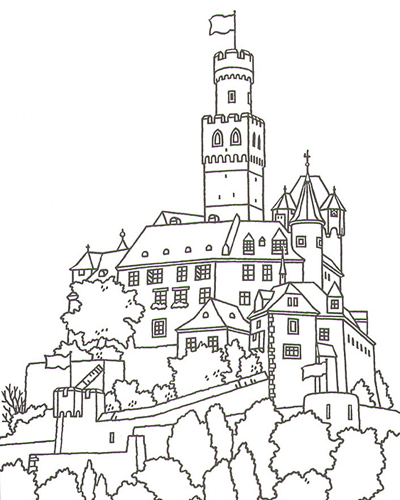 28 coloriages du grand château à imprimer