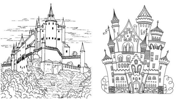 29 dessins de châteaux à imprimer gratuitement