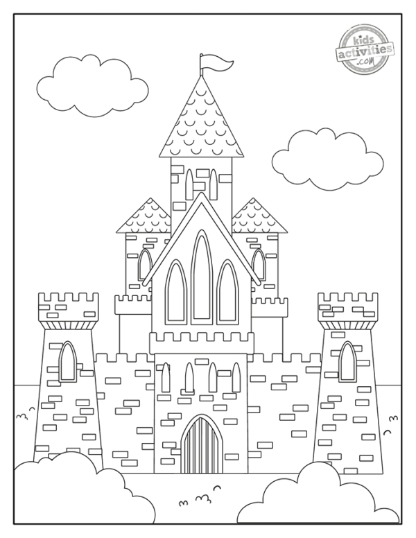 34 dessin de château médiéval