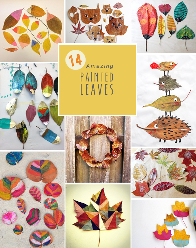 14 idées de feuilles peintes