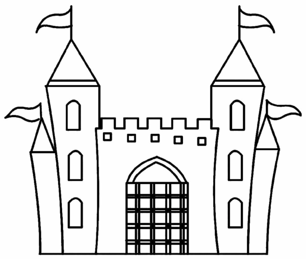 1 coloriage château simple