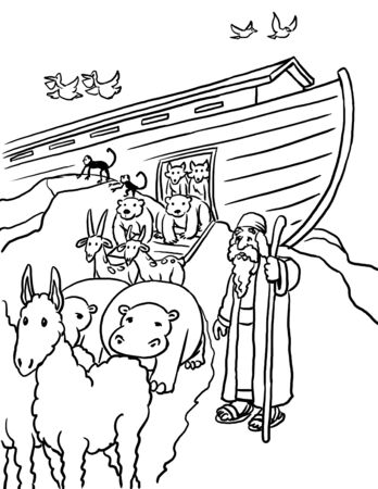 7 Dessin biblique de l'arche de Noé