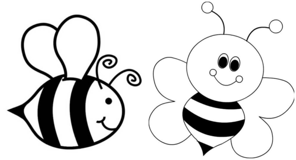 10 dessins simples d'abeilles