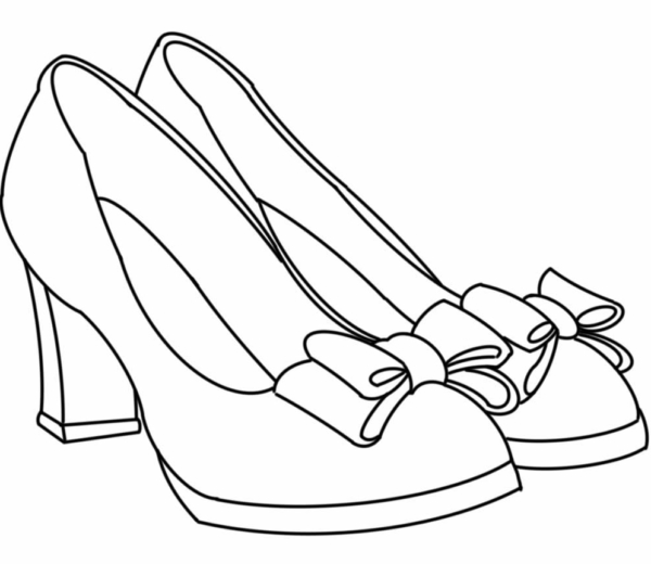 5 coloriages chaussures femme