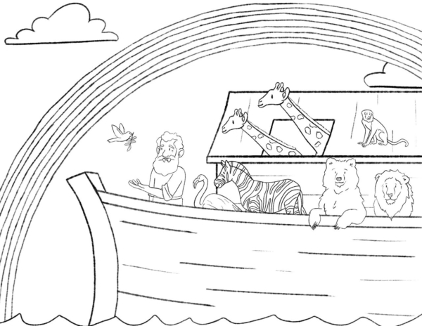 1 activité de coloriage de l'Arche de Noé
