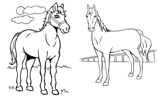 15 dessins de chevaux simples à imprimer gratuitement