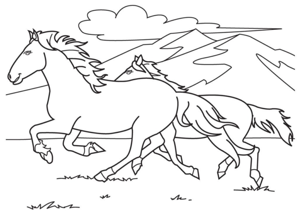 40 dessins de chevaux courant