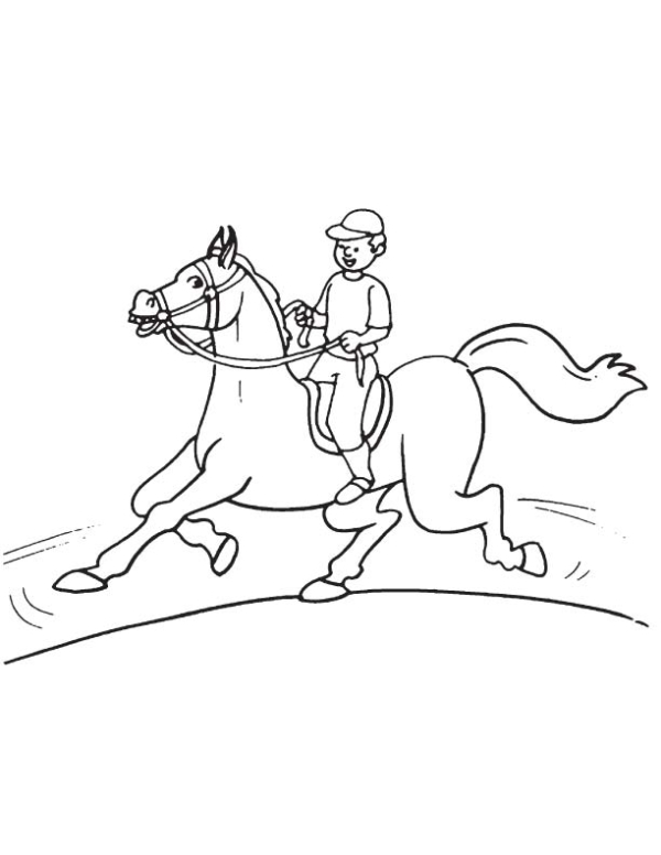 38 dessin de garçon avec cheval