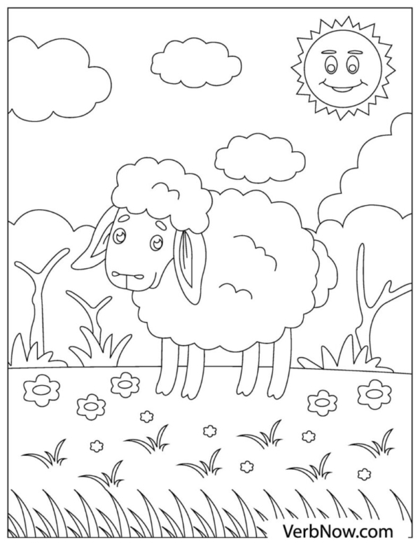 29 dessin simple de moutons dans le champ