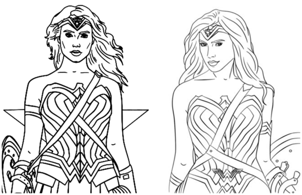 15 activités de coloriage Wonder Woman