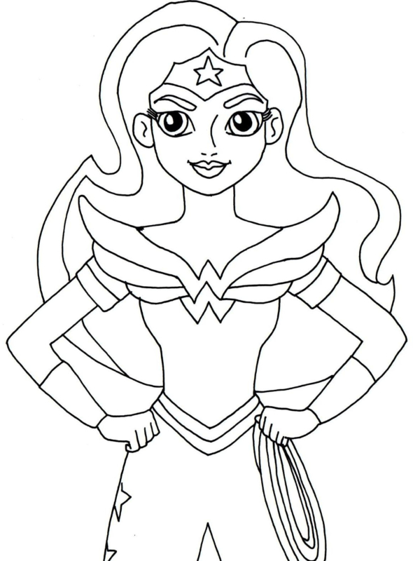 13 dessins Wonder Woman à imprimer et à colorier